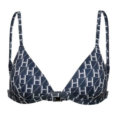 Hugo - Bikini Oberteil dreieckige Körbchen für Damen (Blau/Weiß) Image