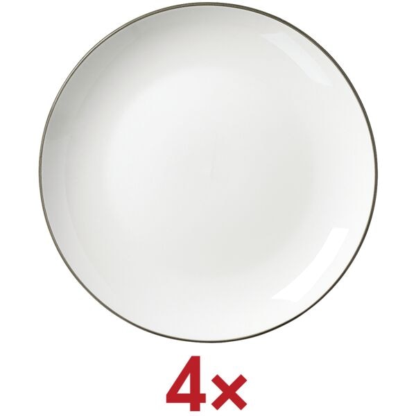 Ritzenhoff & Breker 4-tlg. Dessertteller-Set »Adela« 20,5 cm grau, 20.5x2.5 cm