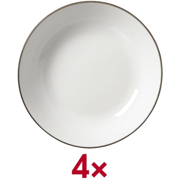 Ritzenhoff & Breker 4-tlg. Suppenteller-Set »Adela« 20cm grau, 20x4.5 cm