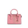 Michael Kors Jet Set Kleine Umhangetasche mit Nieten Blassrosa
