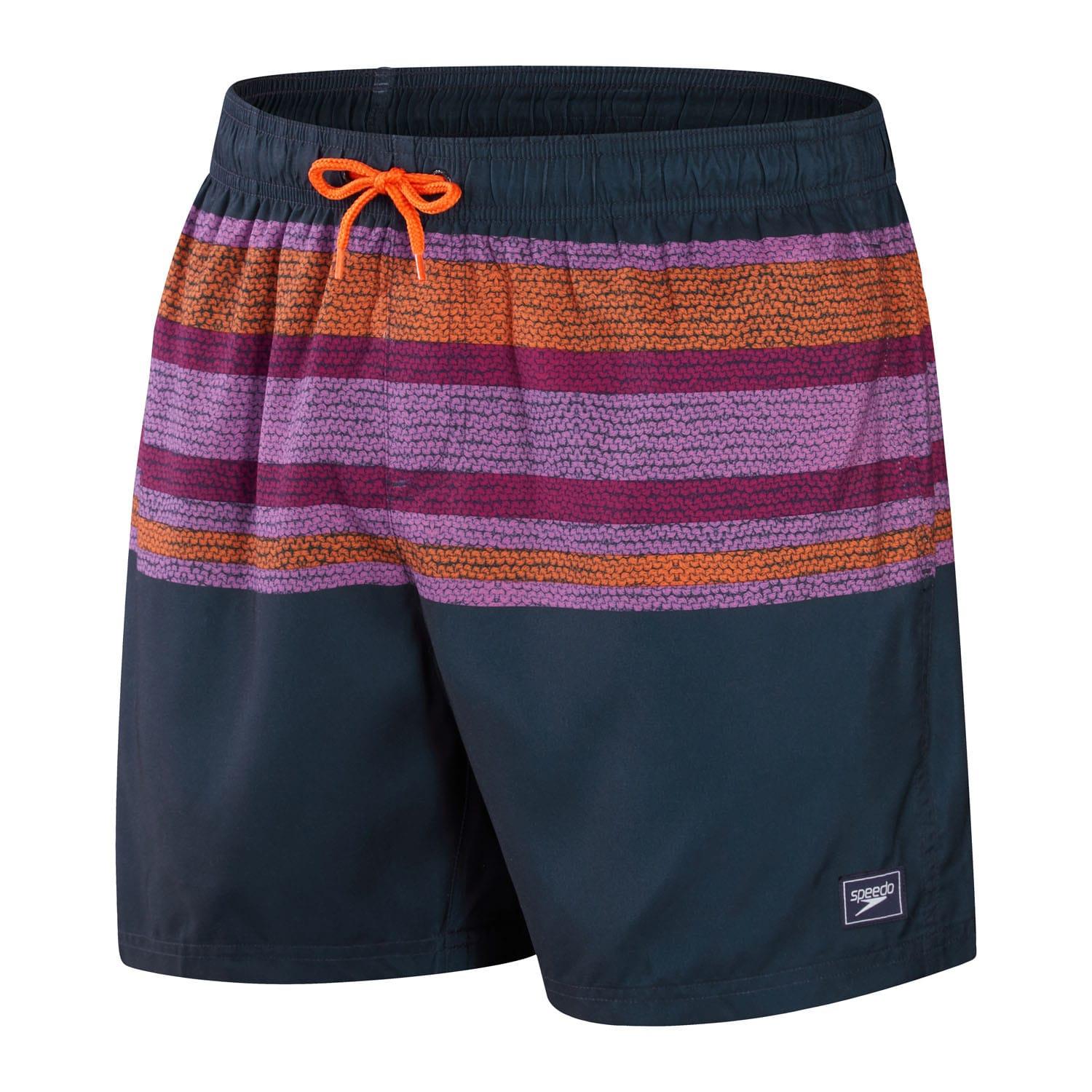 Speedo - "Placement Leisure" Badeshorts für Herren (Marine/Orange)