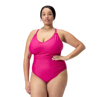 Speedo - "Shaping" Badeanzug V-Ausschnitt für Damen (Pink) Image