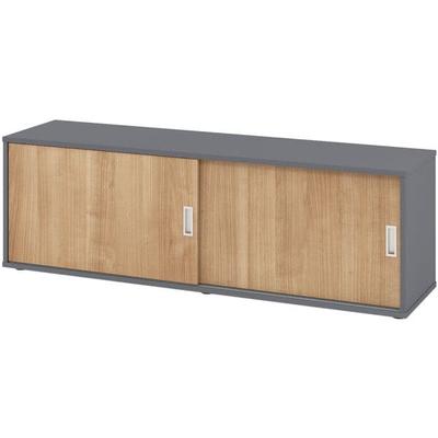 HAMMERBACHER Sideboard »Alicante« mit Schiebetüren Graphit/Nussbaum Image