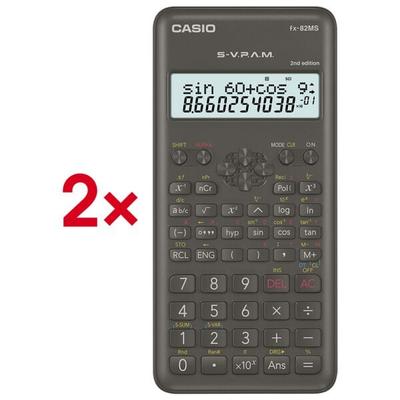 CASIO 2x Taschenrecher »FX-82MS«, 7.7x1.4x16.2 cm