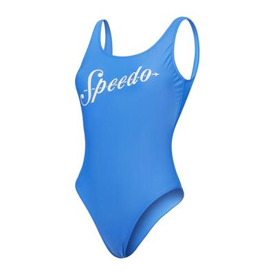 Speedo - Tiefer Rückenausschnitt Badeanzug für Damen (Blau) Image