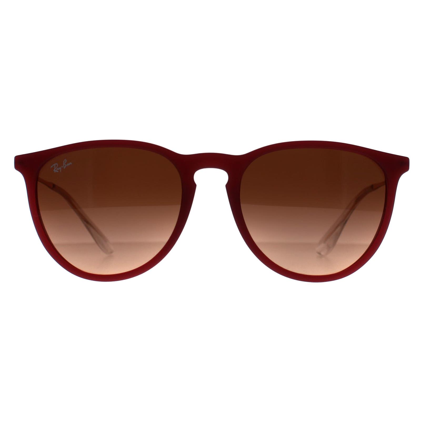 Ray-Ban RB4171 Erika 6815A5 poliertem Gummi violett rosa Farbverlauf braun Sonnenbrille Image