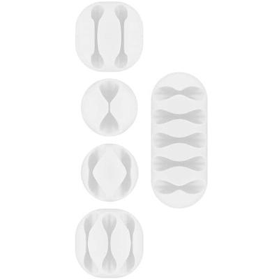 goobay 5er Set Kabelclips weiß