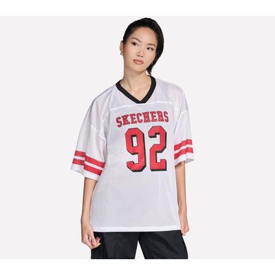 Skechers Women's 92 Jersey Top | Size 2XL | White | Polyester