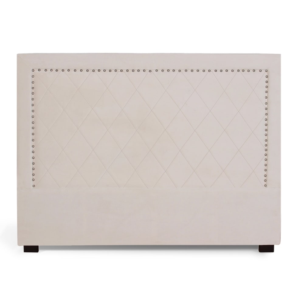 Tête de lit en velours beige 160cm