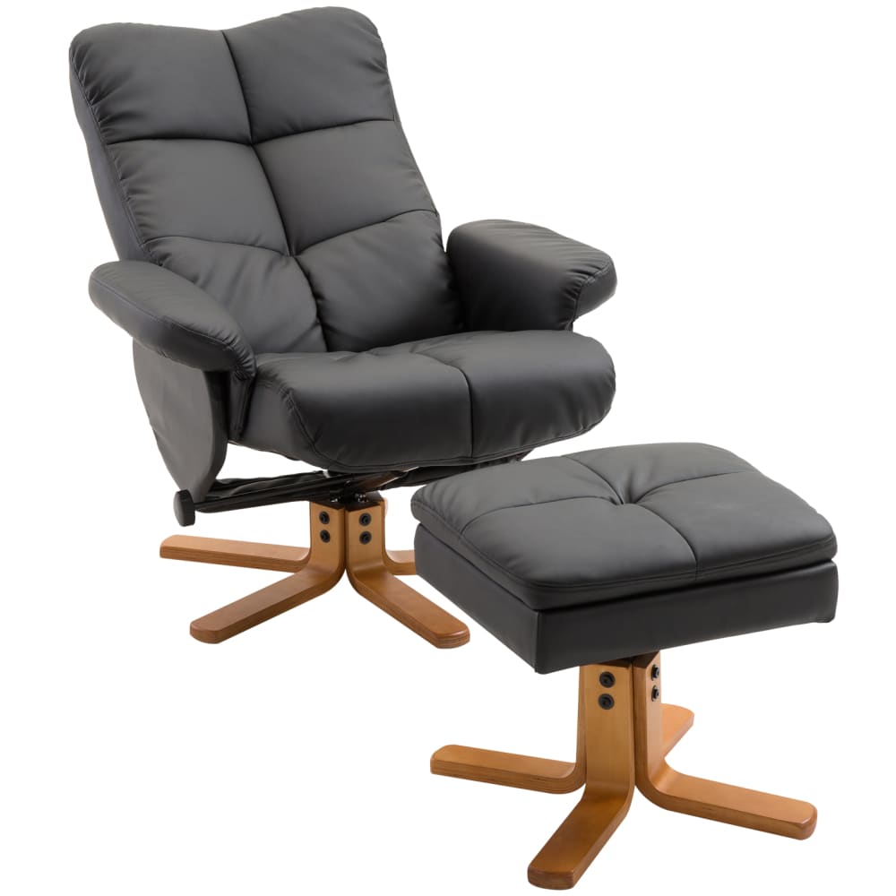 Fauteuil relax inclinable coffre rangement synthétique noire