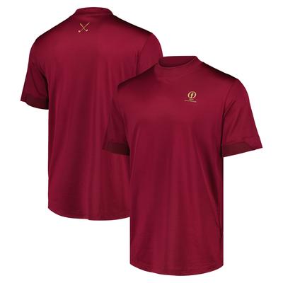 The Open 153rd Royal Portrush Elevated Golf-T-Shirt – Weinrot Image