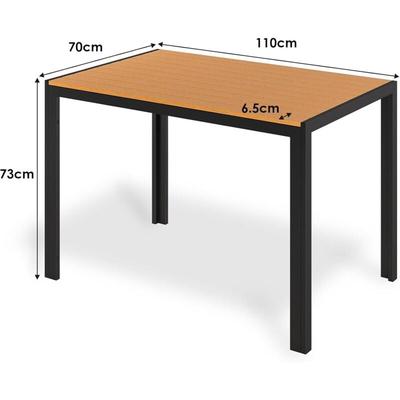 Gartentisch Quadratischer Balkontisch Bistrotisch Terrassentisch Esstisch Aluminium, wpc, Image