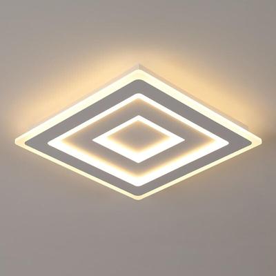 Goeco - Moderne LED-Deckenleuchte, 52W Quadratische LED-Deckenlampe, Weiße Acryl-Deckenleuchte für Image