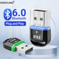 Adattatore USB Bluetooth 6.0 Dongle Bluetooth 5.4 Ricevitore e trasmettitore Bluetooth per tastiera/mouse/auricolare/altoparlante Bluetooth