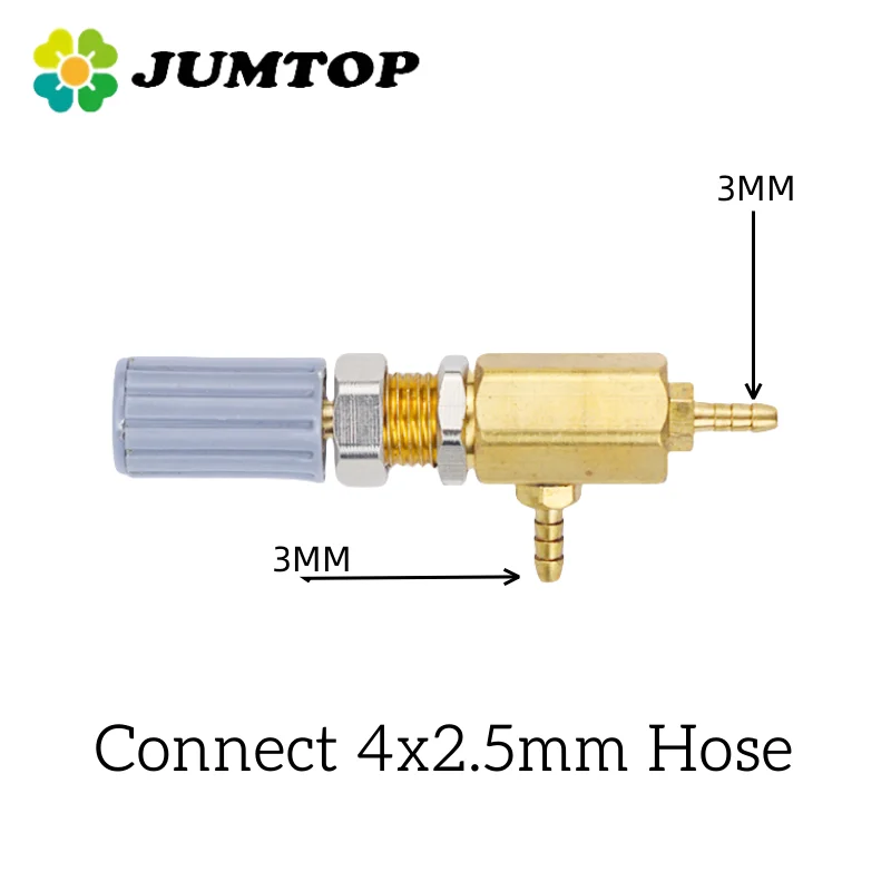 2 Stück Dental Luft Wasserregelventil 3 mm Kupfer | Regelschalter für Ersatzteil für Stuhl- und Turbineeinheit Image