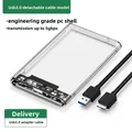 Custodia per disco rigido esterno USB 3.0 2.0 da 2,5 pollici SATA a USB3.0 UASP Custodia per disco rigido portatile trasparente 2T HDD trasparente senza attrezzi