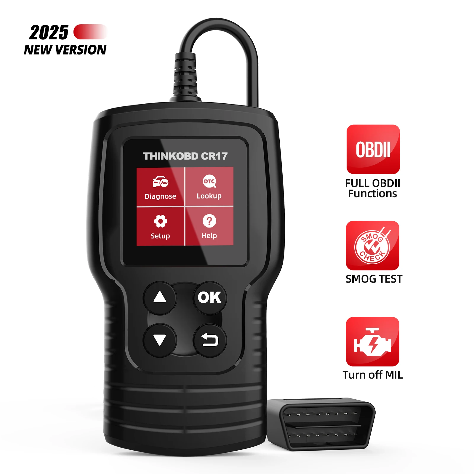 THINKCAR Thinkobd CR17 Auto-Auto-Diagnosetools, Obd2-Scanner, Automotivo-Codeleser, Check-Engine, volle OBD-2-Funktion, lebensfrei Image