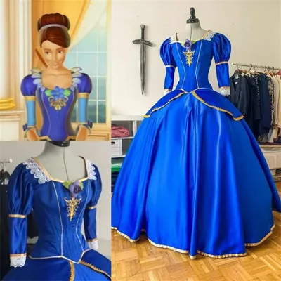 Film Genevieve Cosplay Prinzessin Kostüm Frauen Fancy Tanzen Fee Kleid Maskerade Ballkleid Image