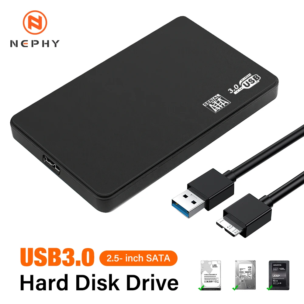 Boîtier de disque dur externe USB 3.0 2.5 "SATA HDD SSD boîtier de disque dur externe 5Gbps boîte de disque dur externe haute vitesse pour PC portable PS5