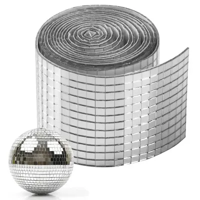 Kreative wasserdichte selbstklebende Mosaik Stereo Acryl Wandaufkleber Fliesen Disco Aufkleber Spiegel Handwerk DIY Disco Ball Image