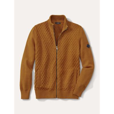 Walbusch Herren Premium Baumwoll-Strickjacke Gelb Image