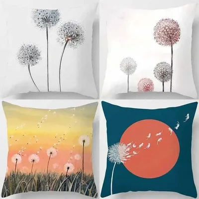 Wohnkultur Löwenzahn Muster: Verträumte und skurrile Designs Muster Kissenbezug geeignet für Sofa Schlafzimmer Auto Kissenbezug Image