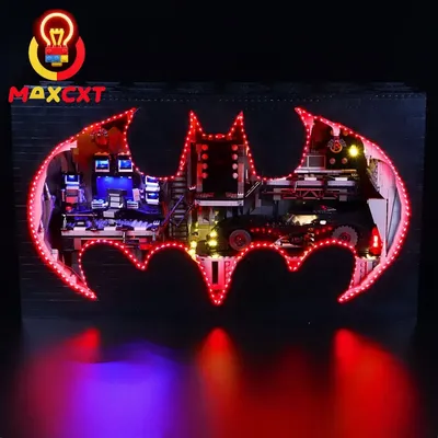MAXCXT LED-Lichtset für LEGO 76252, Batcave Shadow Box, DIY dekorative Lampe mit Batteriekasten, nicht im Lieferumfang enthalten, Lego-Bausteine  Image