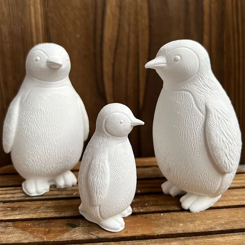 3D Pinguin Silikon Form DIY Aromatherapie Kerze Seife Zement Gips Ornament Form Aquarium Dekor Weihnachten Handgemachte Geschenk Werkzeuge Image
