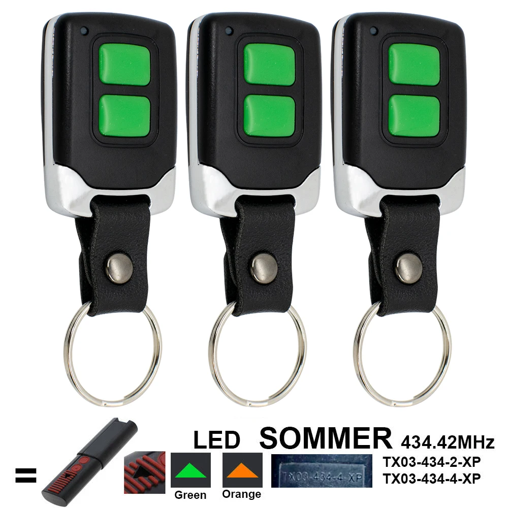 1/2/3/5/10 Stück SOMMER 434,42 MHz TX03 434 4 XP 4013 TX03-434-4-XP 4014 TX02-434-2 4022 TX02-434-2 Garagentor-Fernbedienung Image