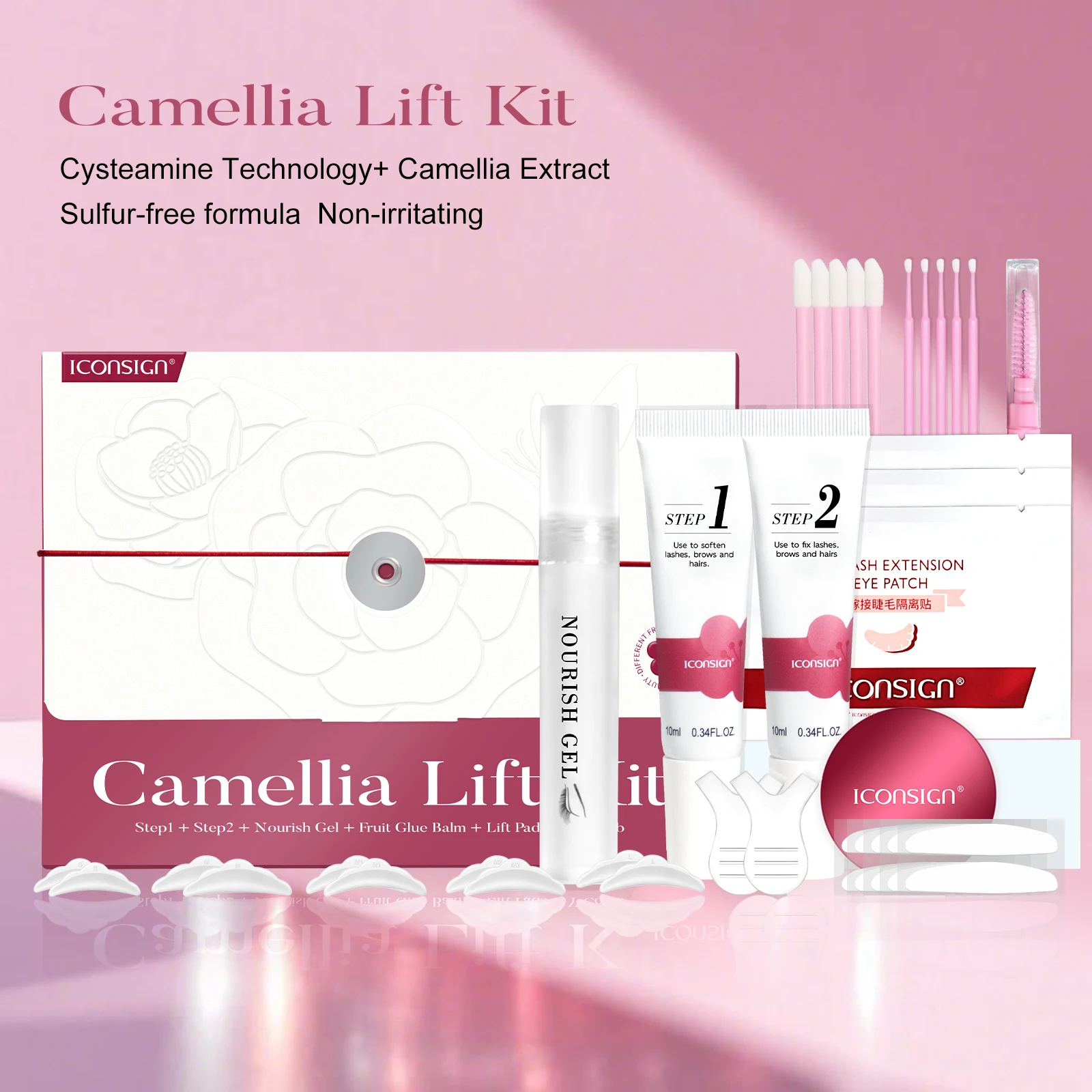 Kit semi-permanente per sopracciglia o ciglia Kit professionale per permanente ciglia Laminazione Sollevamento ciglia Perming Ciglia Trucco occhi