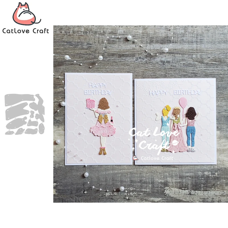 Catlove anniversaire matrices de découpe en métal Scrapbooking moule couteau pochoir découpes fabrication de cartes bricolage artisanat gaufrage nouvelles matrices pour
