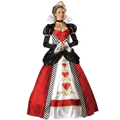 Rote Königin der Herzen Kostüme für Frauen Alice im Wunderland Kostüm Sexy königliche Cosplay Kleidung Frauen Halloween Kostüm Image