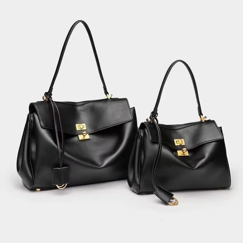 Borse da donna di marca di lusso Borse da donna in vera pelle scamosciata smerigliata marrone Borse a tracolla da donna con fibbia dorata Borse da donna di moda