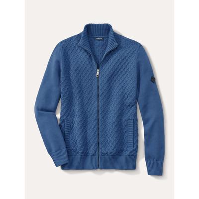 Walbusch Herren Premium Baumwoll-Strickjacke Hellblau Image