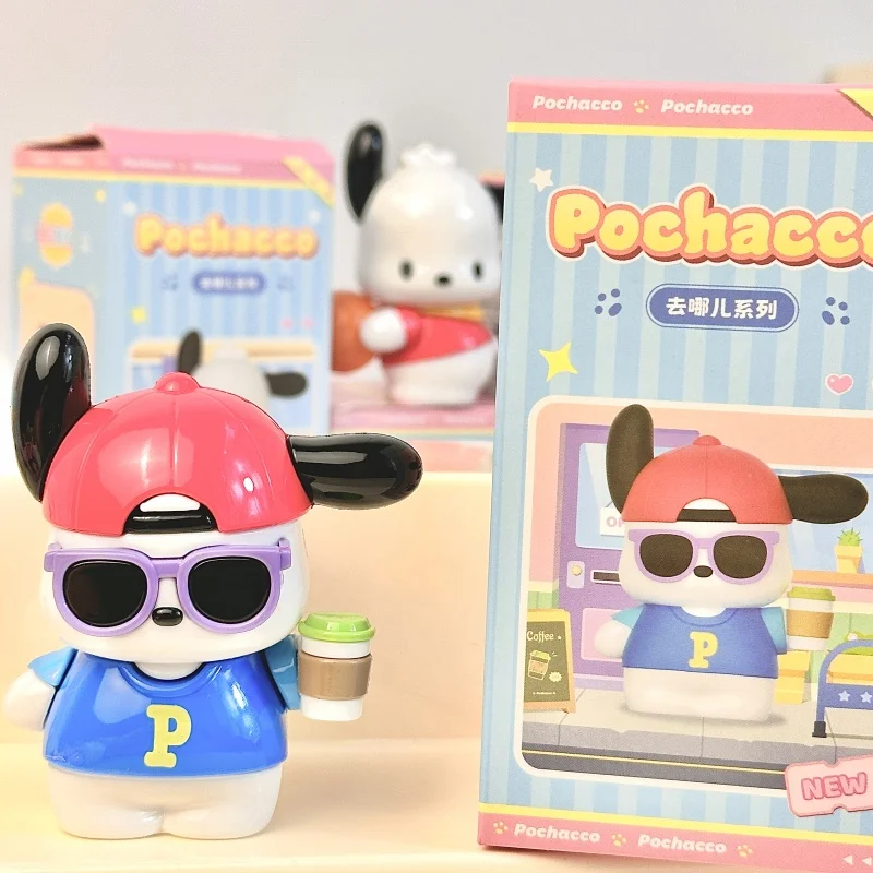 Heißer Cartoon Anime Figuren Sanrio Pochacco Peripherie Modell Action Figur Spielzeug Desktop Dekoration Ornament Geschenk Für Kinder Junge Image