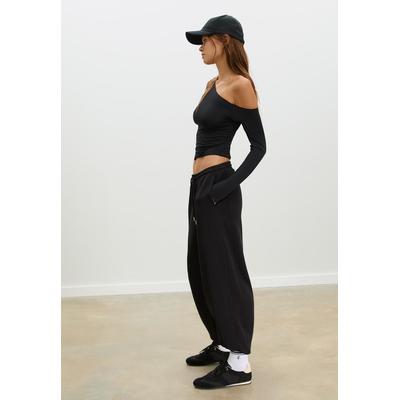 Stradivarius Soft-touch baggy joggers Black L