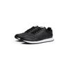 Sneaker TOMMY HILFIGER "NEW RUNNER EVA LTH ESS", Herren, Gr. 41, schwarz-weiß (schwarz, weiß), Leder, Lederimitat, sportlich, Schuhe, Freizeitschuh, Halbschuh, Schnürer mit sportiver Lochung