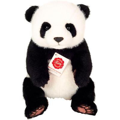 Kuscheltier TEDDY HERMANN "Panda sitzend 28 cm", schwarz (schwarz, weiß), Plüschfiguren, KinderB:16cm H:11cm L:28cm, B:16cm H:11cm L:28cm