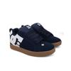Sneaker DC SHOES "Court Graffik", Gr. 11,5(45), blau (navy, gum), 57.05% Leder, 28.2% Synthetikmaterial, 13.87% Polyester, 0.88% Textil, Schuhe