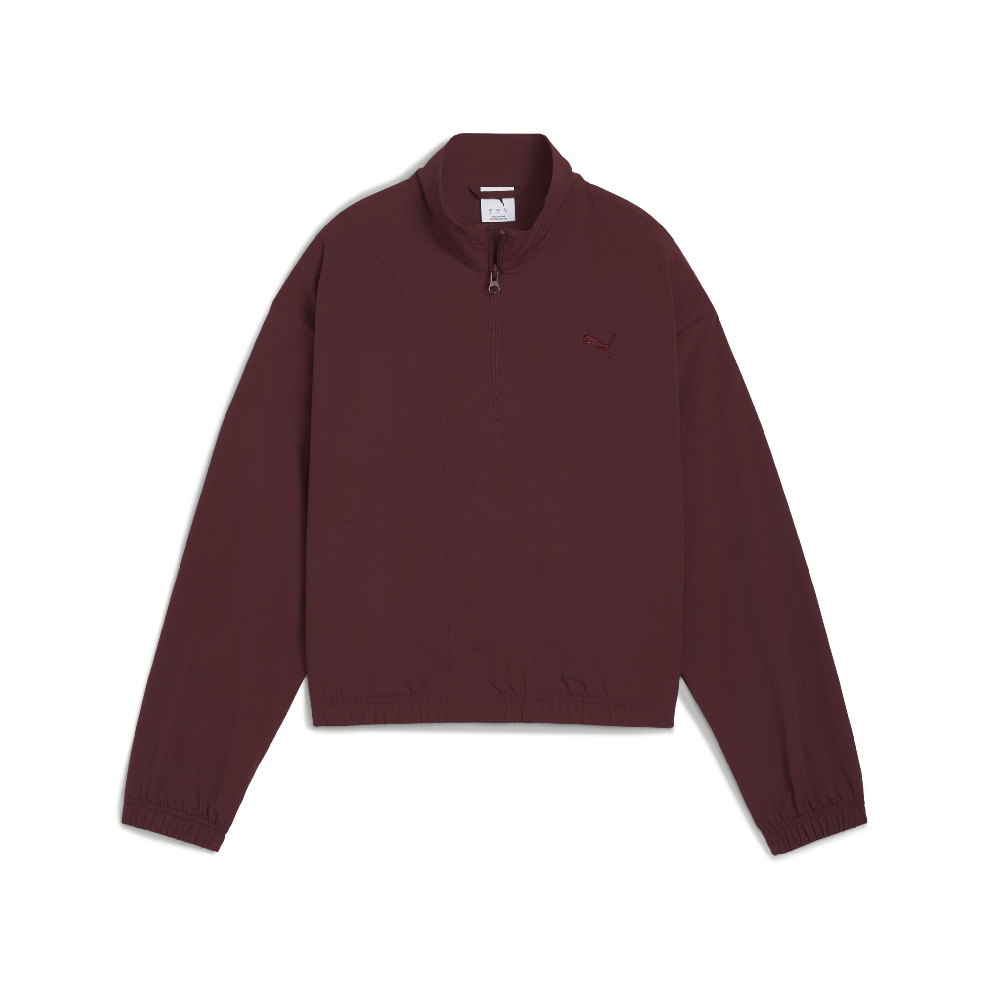 Sweatshirt PUMA "HER Relaxed Sweatshirt Damen", Damen, Gr. XS, ruby shimmer rot, 100% Nylon, relaxed fit, Sweatshirts