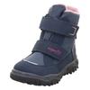 Winterstiefel SUPERFIT "HUSKY WMS: Mittel", Kinder, Gr. 28, blau (blau, rosa), Textil, sportlich, Schuhe, Snowboots mit wärmendem Textilfutter, Größenschablone zum Download