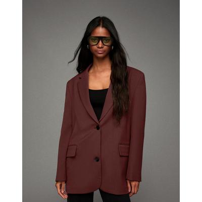 Bershka Oversized Blazer Women Xs Red