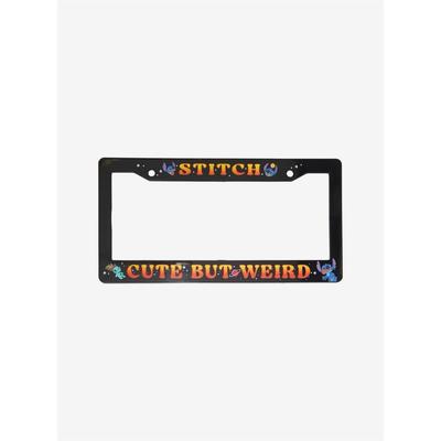Disney Other | Disney Stitch Cute But Weird License Plate Frame New Fast Shipping | Color: Black | Size: Os