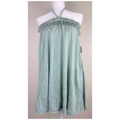 Free People Dresses | Free People Beachy Knit Mesh Lightweight Halter Top Dress Swim Cover Up | M | Color: Blue/Green | Size: M