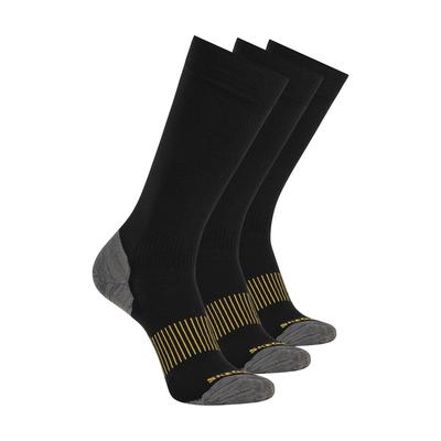 Skechers Work: 3 Pack Men's Over Calf Compression Socks | Size Large | Black | Polyester