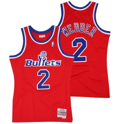 Washington Bullets Chris Webber 1994 Hardwood Classics Road Swingman Jersey By Mitchell & Ness - Scarlett Mens