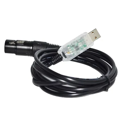 FTDI USB RS485 ZU XLR 3P BUCHSE DMX512 KABEL LEUCHTE QLC Q LICHT CONTROLLER + FREESTYLER BÜHNE BLITZ CONTROLLER KABLE Image