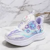 Disney Frozen Kinder Turnschuhe für Mädchen Schuhe Prinzessin Elsa Kinder Laufen Leder Student Sport Lila Schuhe Größe 27-38
