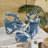 2025 Rom Damen Schuhe Offene spitze frauen Sandalen Plus Größe Casual Sandalen Frauen Drucken Elastische Band Hohe Keile Schuhe weibliche