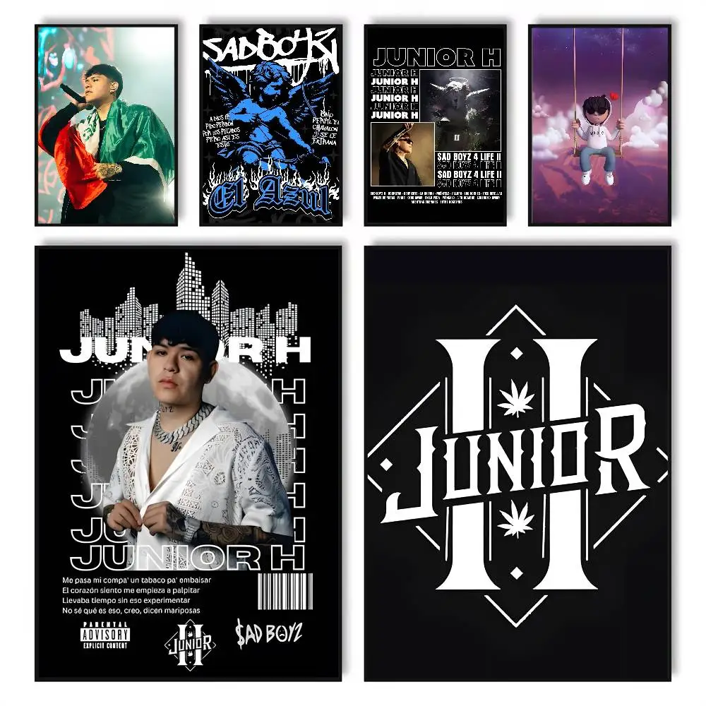 Hot Singer J-Junior H Poster HD-Poster, selbstklebend, wasserfest, ideal für die Dekoration von Wohnzimmer, Schlafzimmer, Bar Image